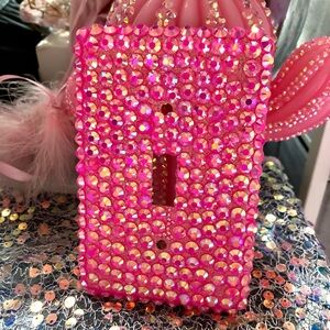 Bedazzled Pink Single Switch Plate